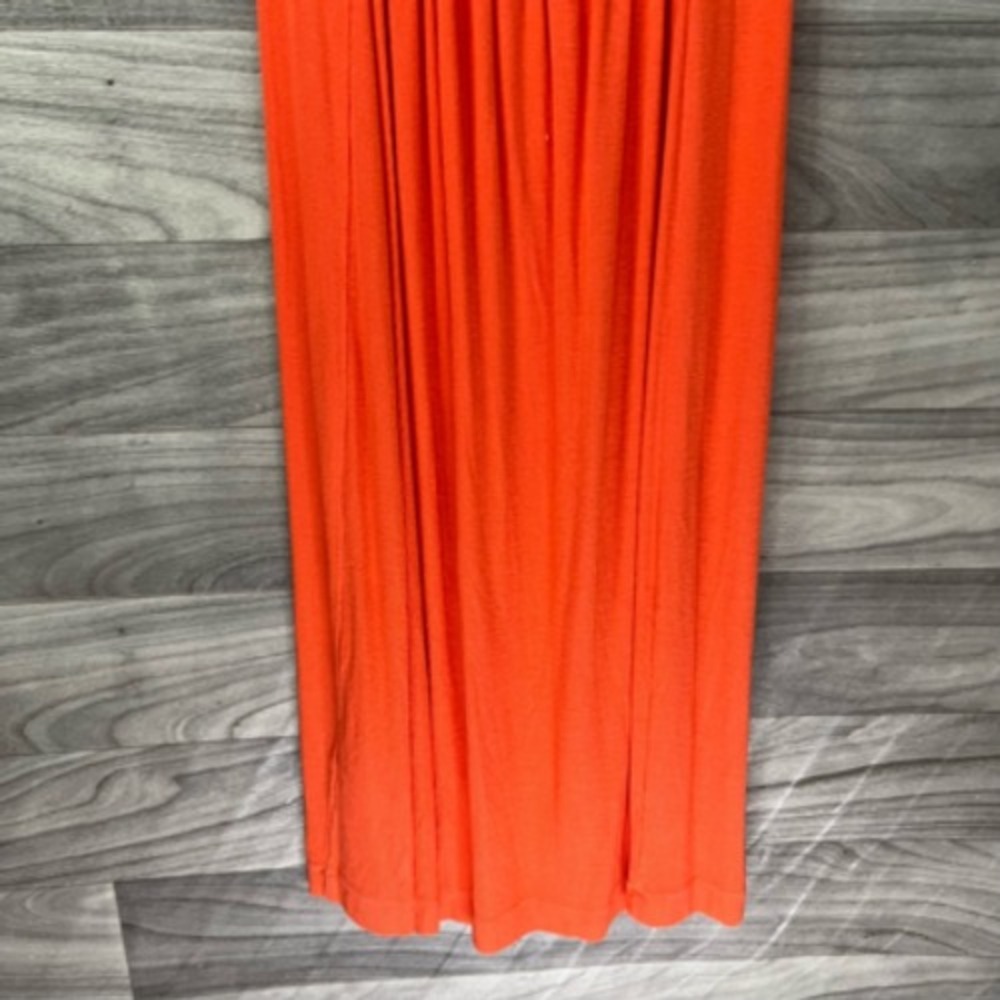 Splendid Womens Sheath Dress Orange Ribbed Knee Length Open Back Scoop Neck S - Picture 11 of 12
